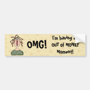 OMG! Funny Comic Girl Saying Bumper Sticker