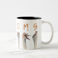 OMG Funny Ostriches Illustration