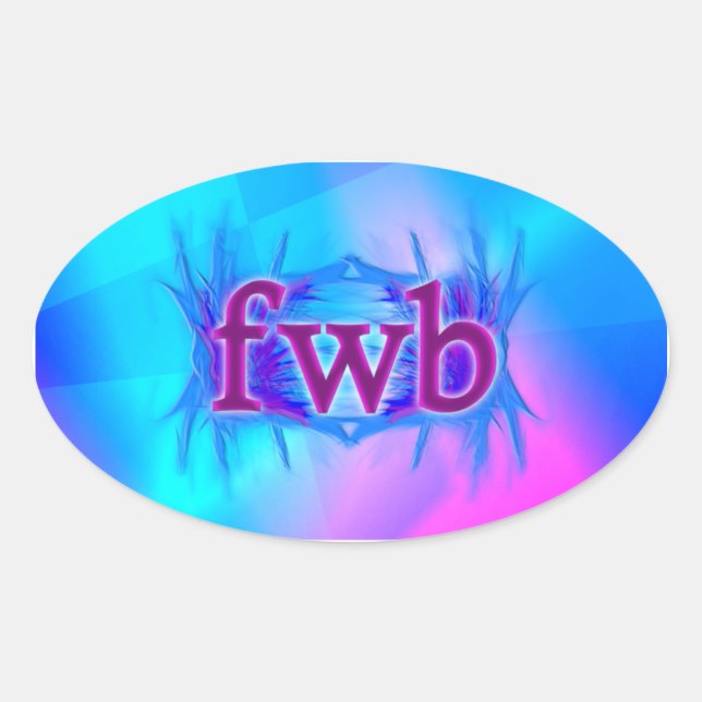 OMG! fwb Oval Sticker (Front)