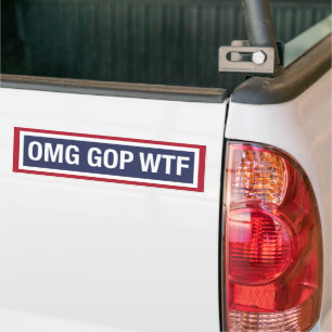 OMG GOP WTF BUMPER STICKER