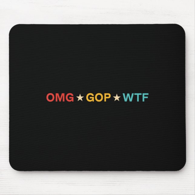 Omg Gop Wtf Vintage Design  Mouse Mat (Front)