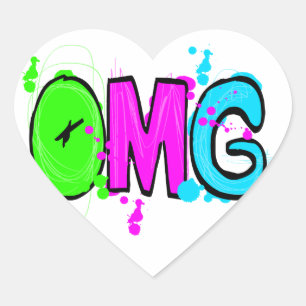 OMG! HEART STICKER