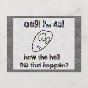OMG! I'm Forty Postcard
