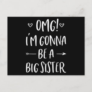 OMG I'm Gonna Be Big Sister Postcard