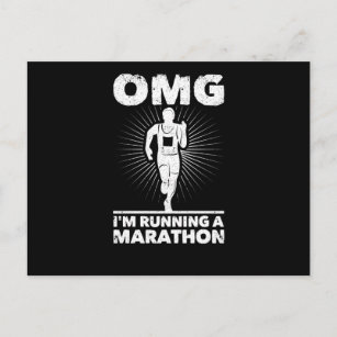 OMG I'm Running A Marathon First 26.2 Mile Postcard