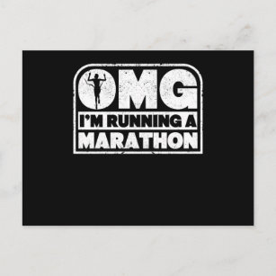 OMG I'm Running A Marathon First 26.2 Mile Postcard