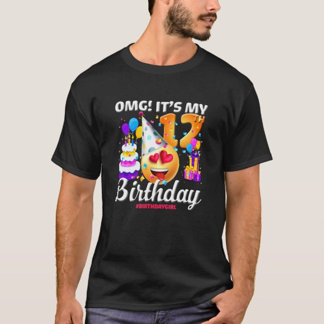 Omg It's My 12th Birthday 12 Years Old Happy  Birt T-Shirt (Front)
