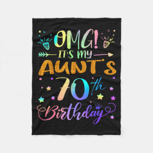 Omg Its My Aunts 70th Birthday Sweet 70 Years Old Fleece Blanket