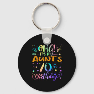 Omg Its My Aunts 70th Birthday Sweet 70 Years Old Key Ring