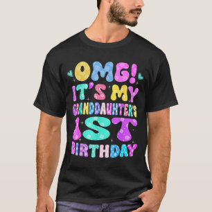 Omg Its My Granddaughters 1st Birthday Flowers 1 Y T-Shirt