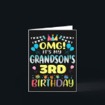 Omg Its My Grandsons 3rd Birthday Sweet 3 Years Ol Card<br><div class="desc">Omg Its My Grandsons 3rd Birthday Sweet 3 Years Old Premium</div>