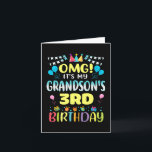 Omg Its My Grandsons 3rd Birthday Sweet 3 Years Ol Card<br><div class="desc">Omg Its My Grandsons 3rd Birthday Sweet 3 Years Old Premium</div>