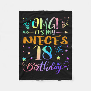 Omg Its My Nieces 18th Birthday Sweet 18 Years Old Fleece Blanket