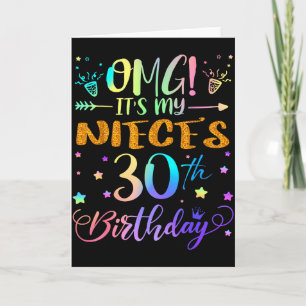 Omg Its My Nieces 30th Birthday Sweet 30 Years Old Card