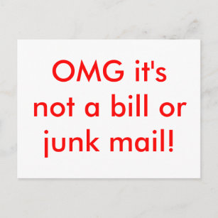 OMG it's not a bill or junk mail! Postcard