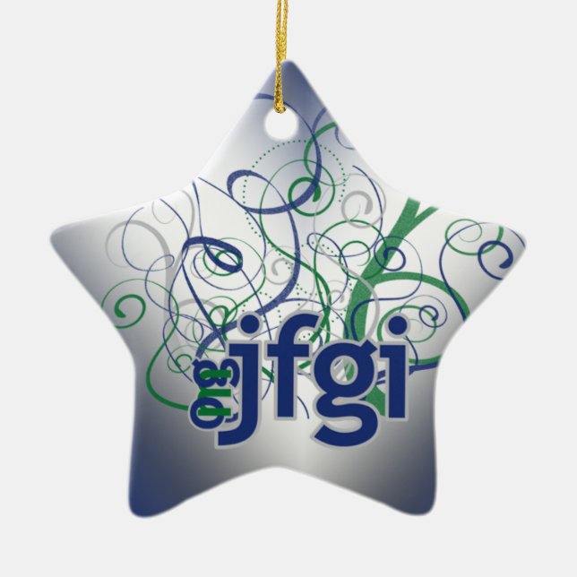 OMG! jfgi Ceramic Tree Decoration (Front)