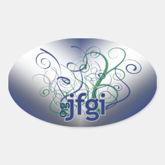 OMG! jfgi Oval Sticker