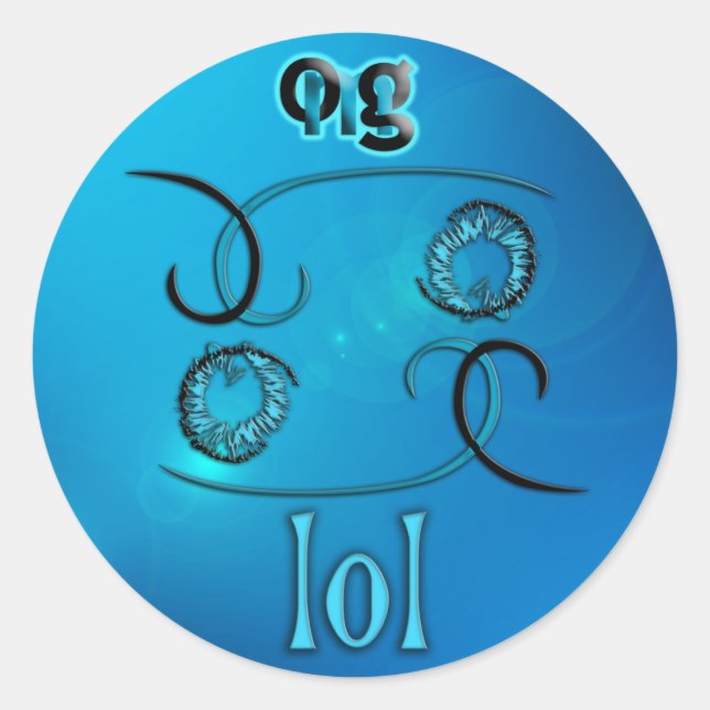 OMG! lol Classic Round Sticker (Front)