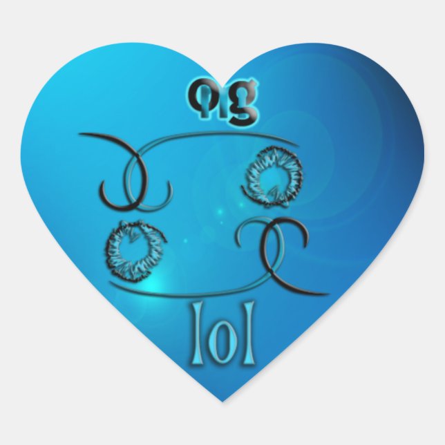 OMG! lol Heart Sticker (Front)