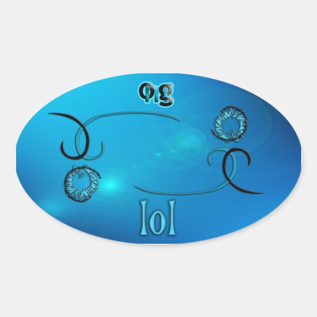 OMG! lol Oval Sticker (Front)