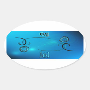 OMG! lol Oval Sticker