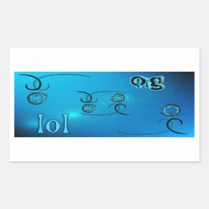 OMG! lol Rectangular Sticker