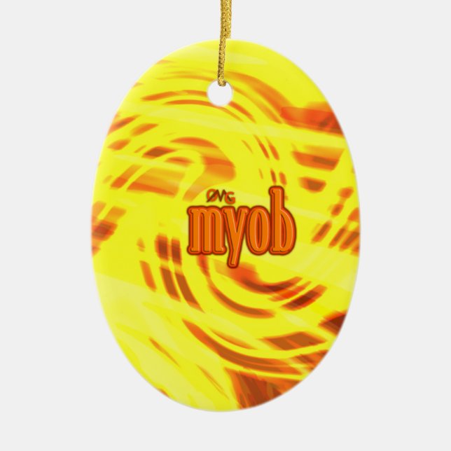 OMG! myob Ceramic Tree Decoration (Front)