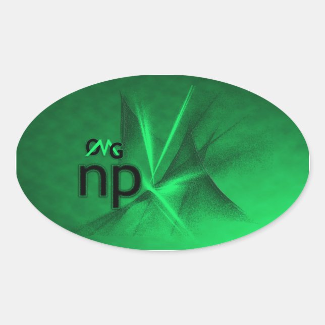 OMG! np Oval Sticker (Front)