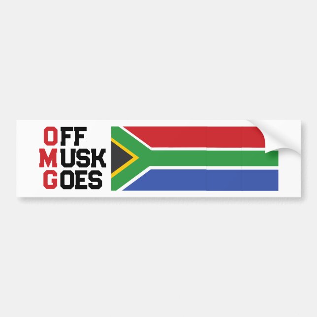 OMG Off Musk Goes Back to South Africa Bumper Sticker (Front)