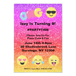 emoji birthday invites