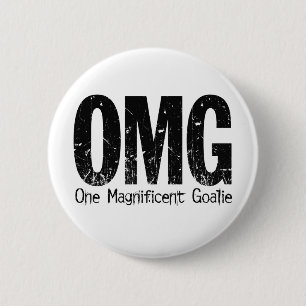 OMG: One Magnificent Goalie (Hockey) 6 Cm Round Badge
