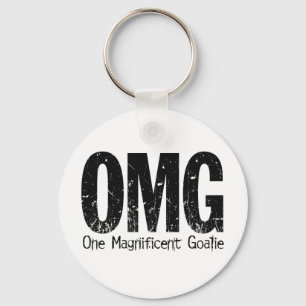 OMG: One Magnificent Goalie (Hockey) Key Ring