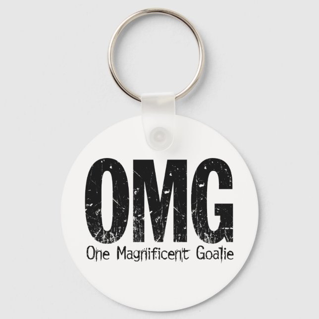 OMG: One Magnificent Goalie (Hockey) Key Ring (Front)