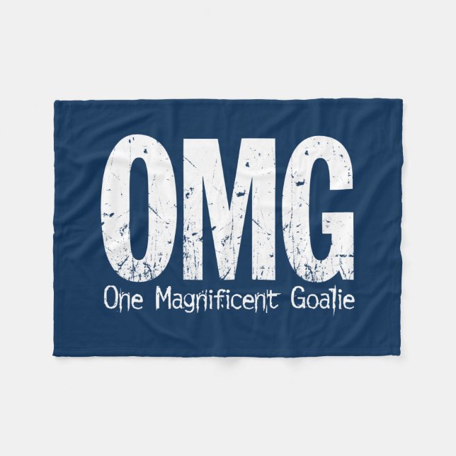 OMG: One Magnificent Goalie (Soccer) Fleece Blanket (Front (Horizontal))