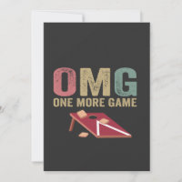 Omg One More Game Funny Conrhole Game Retro Gift 
