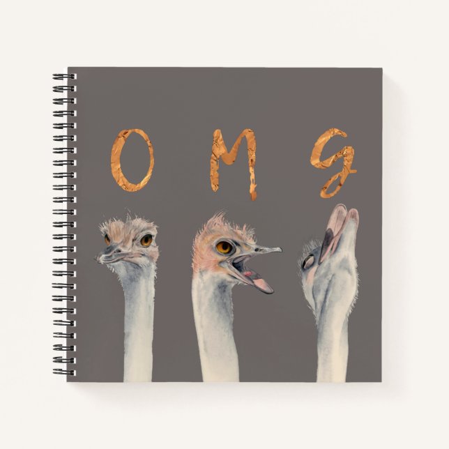 OMG Ostriches Notebook (Front)