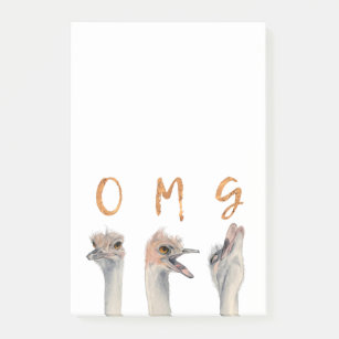 OMG Ostriches Post-it Notes