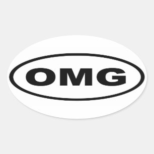 OMG OVAL STICKER