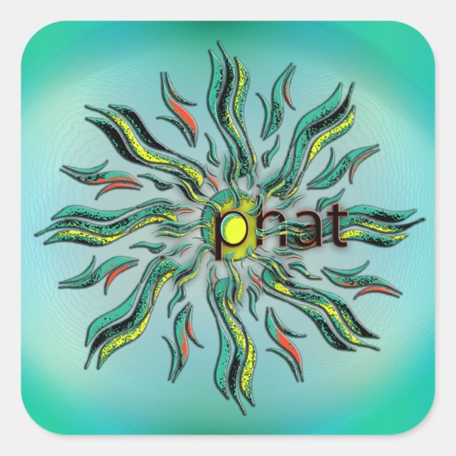 OMG! phat Square Sticker (Front)