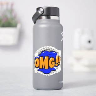 OMG Pop Art Gold & Blue Burst on 4" Vinyl