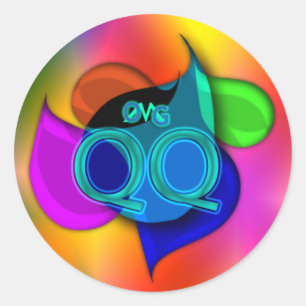 OMG! qq Classic Round Sticker