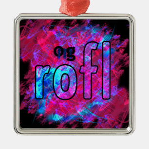 OMG! rofl Metal Tree Decoration
