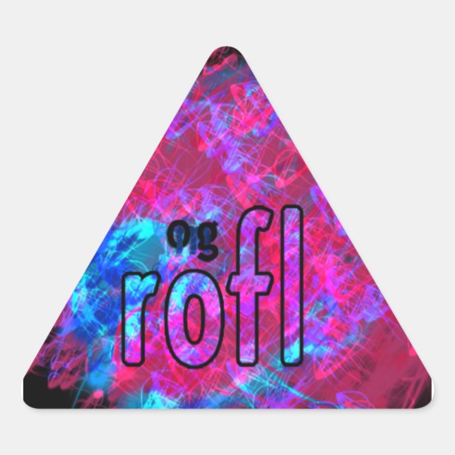 OMG! rofl Triangle Sticker (Front)