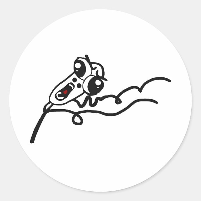 OMG RUN Scared Rage Face Comic Meme Classic Round Sticker (Front)