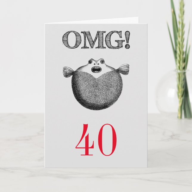 OMG Shocked 40th Birthday Card (Front)
