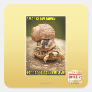 OMG! Slow down! Square Sticker