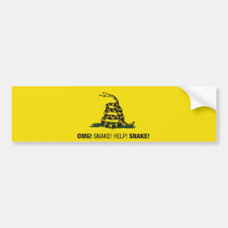 OMG! Snake! Help! Snake! bumper sticker