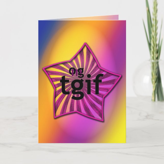 OMG! tgif Thank You Card (Front)