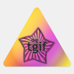 OMG! tgif Triangle Sticker