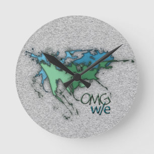 OMG! w/e Round Clock